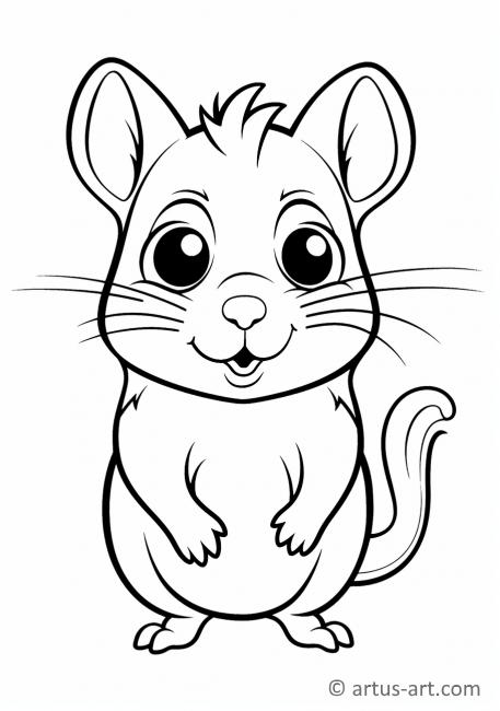 Cute Agouti Coloring Page For Kids